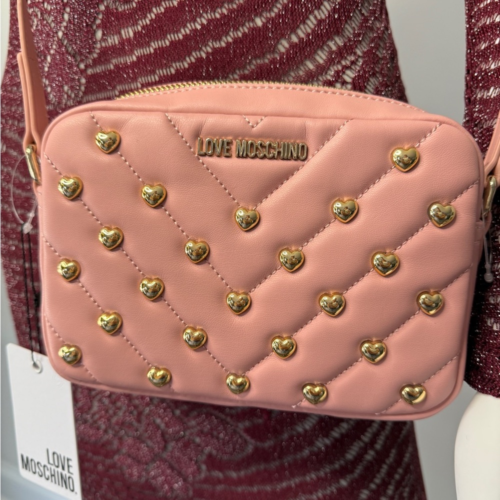 Love Moschino Pink Quilted Crossbody Bag